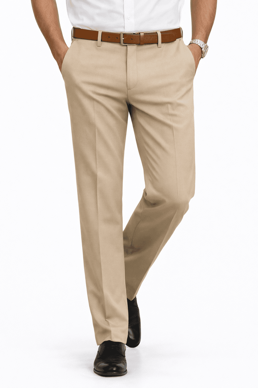Men's Flat Front Formal Trousers